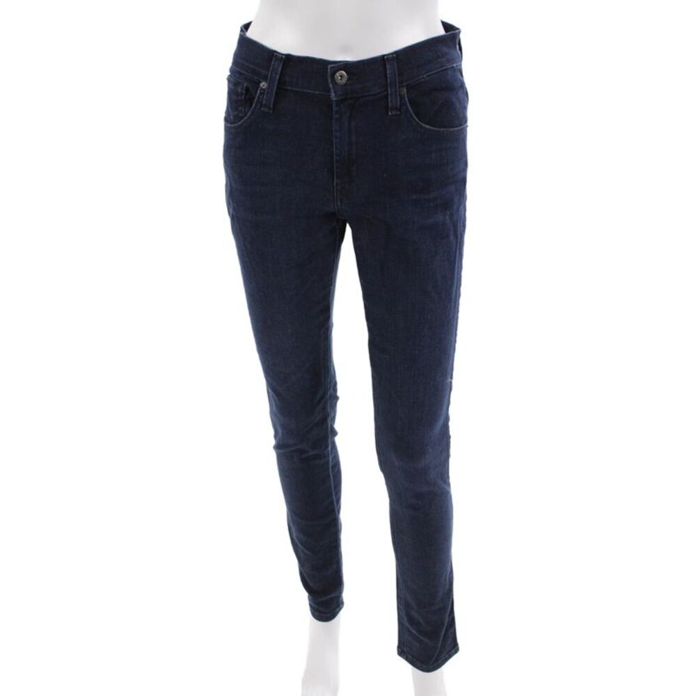 James Jeans Womens Skinny Dark Blue Mid Rise Jeans Size 28